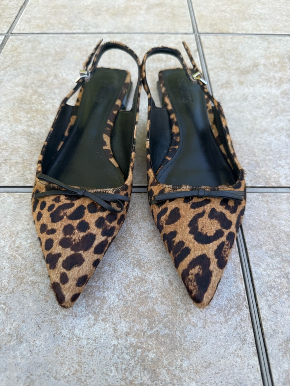 Schutz Violetta Sculpt Ballet Flats, featuring a leopard pattern - Picture 5 of 15